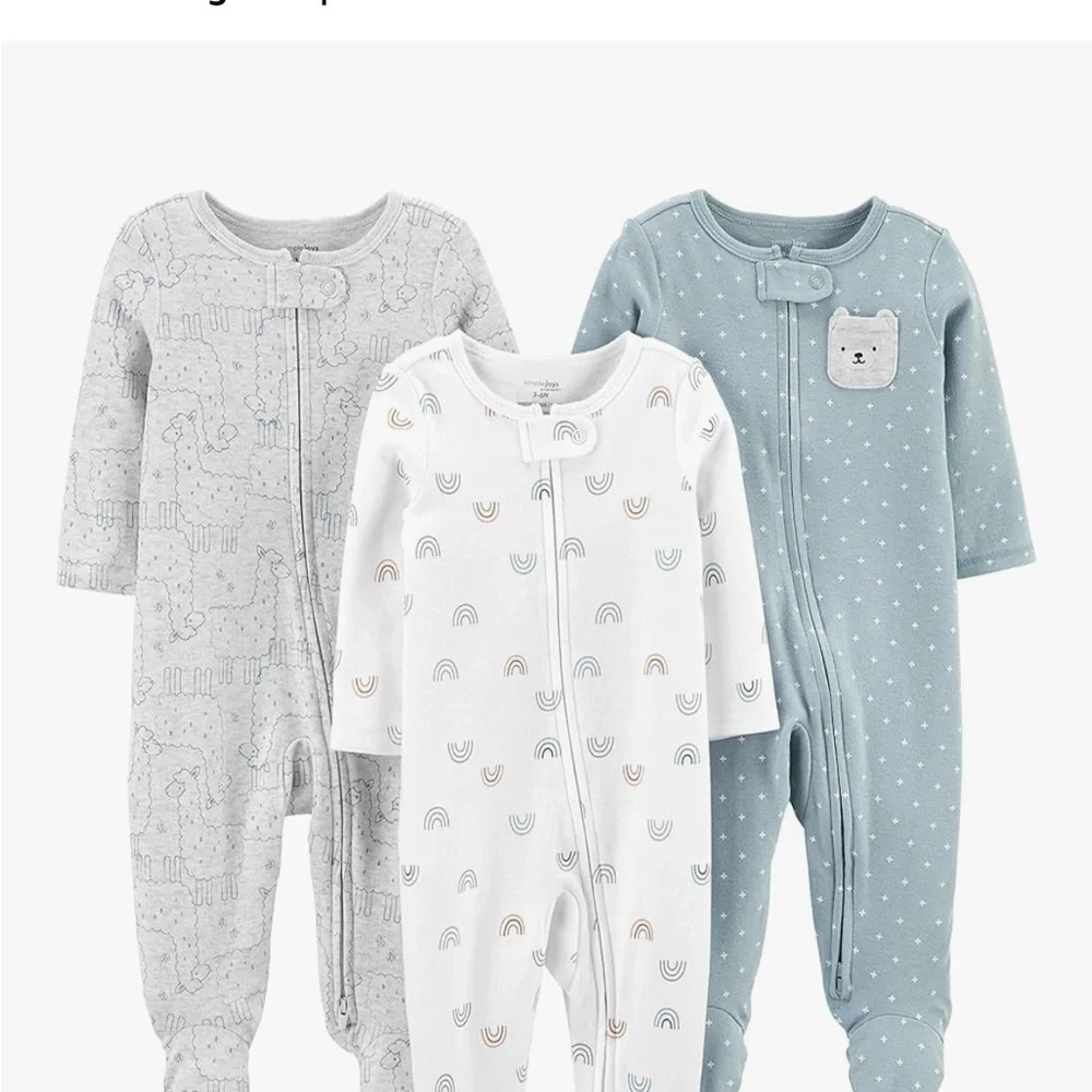 Simple Joys by Carter's Baby-Boys 3-Pack Sleep and PlayFootie - Picture 5 of 6